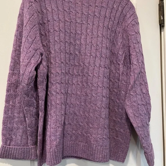 Norm Thompson Wool Cable Knit Cardigan - Picture 2 of 5
